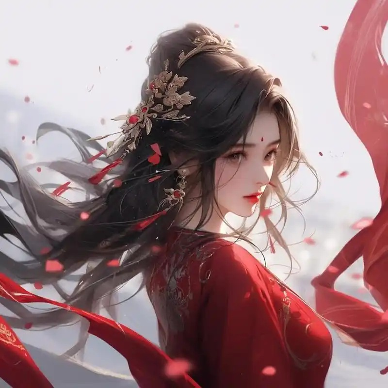 古风女生头像|红衣古装