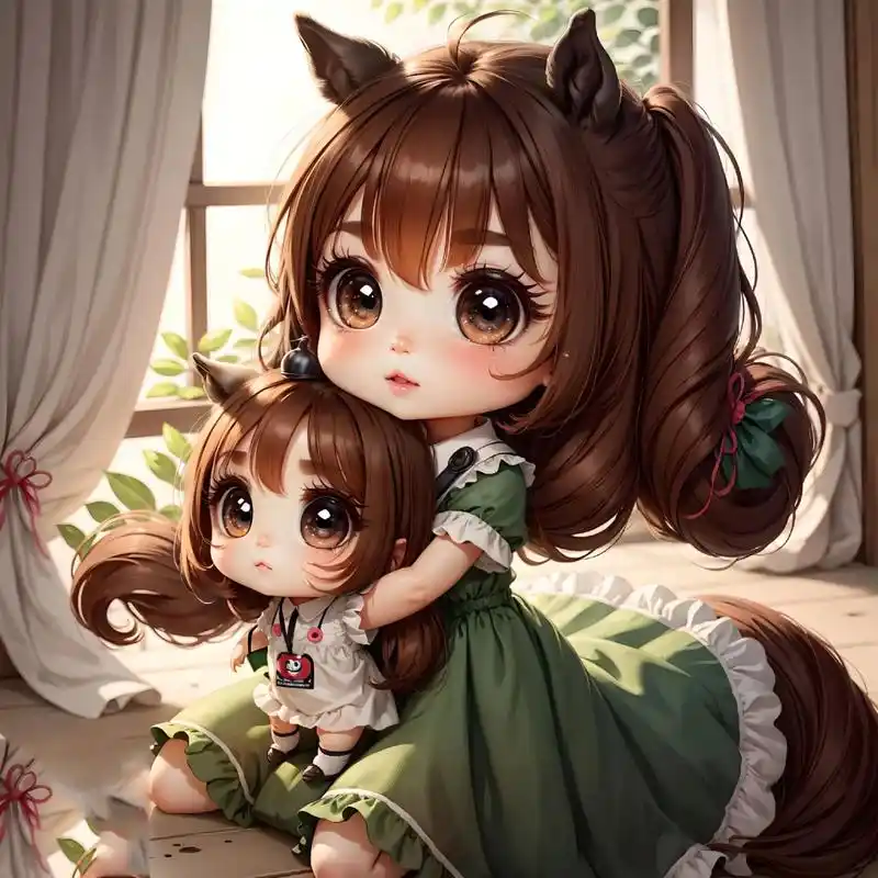 嘿嘿,小们,今天给大家分享一个超萌的生肖马的q版拟人头像,简直太