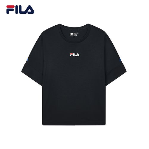 fila斐乐官方女士短袖2021年秋季新款宽松logo运动t恤