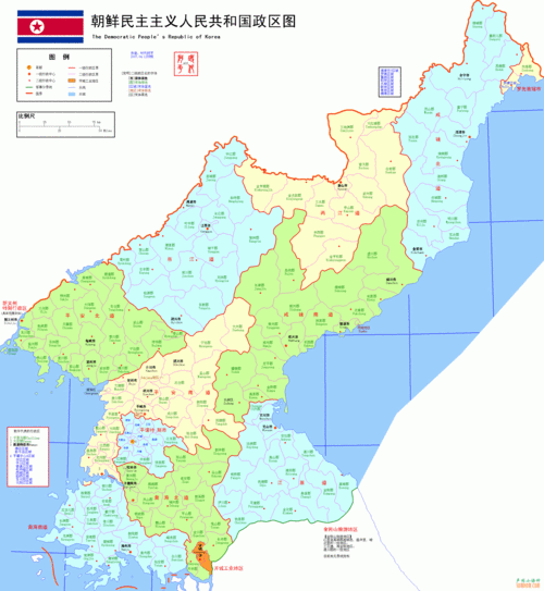 朝鲜政区详图