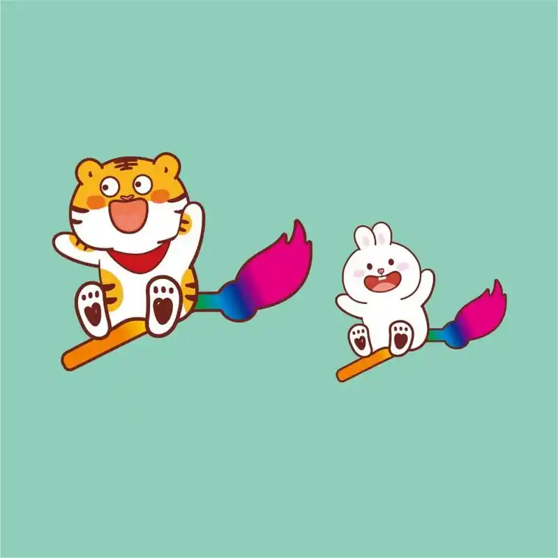 原创│虎萌萌兔子ip卡通形象 开心到起飞 原创│虎萌萌兔子ip卡通形象