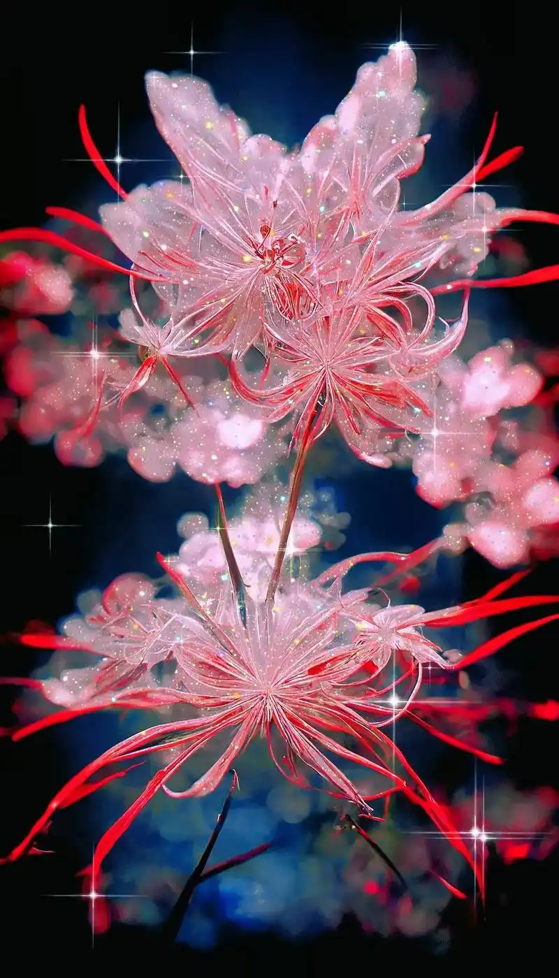 彼岸花又名曼珠沙华.它的花语是:"见花不见叶,花叶永 - 抖音