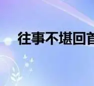 往事不堪回首什么意思