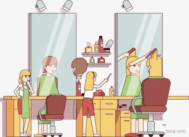 矢量专业理发店下载png素材透明免抠图片-其他元素