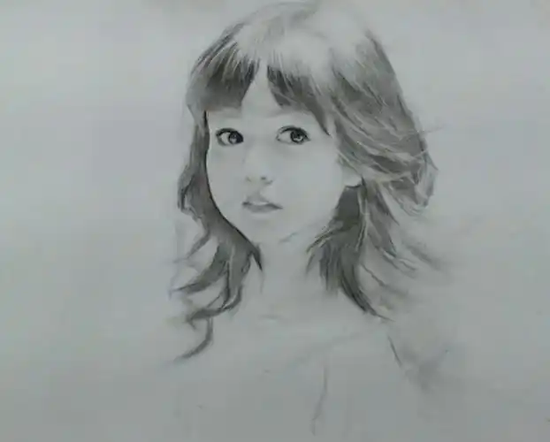 素描教程 | 漂亮可爱滴小女孩