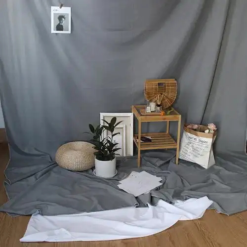 灰色背景布ins北欧风拍照道具背景纸自拍布幕布女装拍照背景布