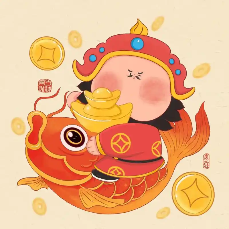 财神头像来啦,见者发财 早上好,一起旺旺,一起发财 新的一天,又是发财