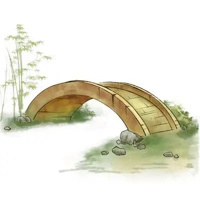 水墨小桥流水素材