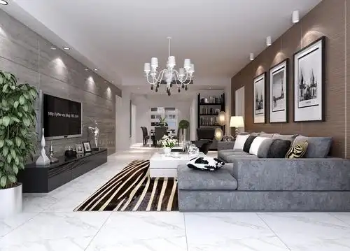 沉稳的空间 - 现代风格三室二厅二卫装修效果图 - ***影设计效果图