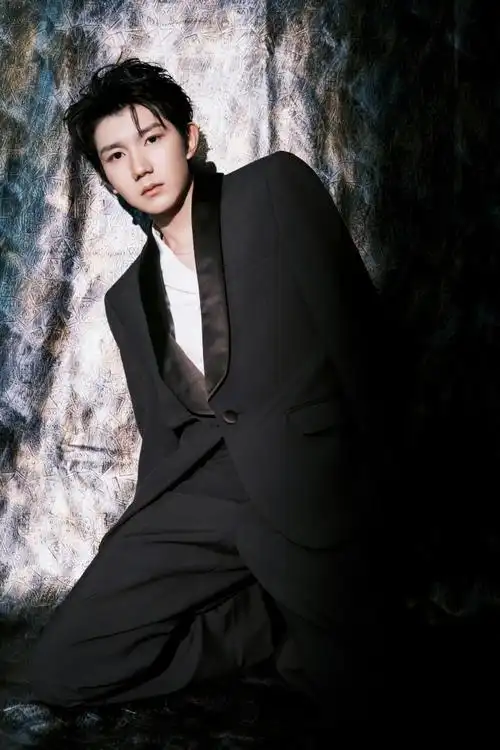 王源微博之夜浅黑色西装造型##微博之夜