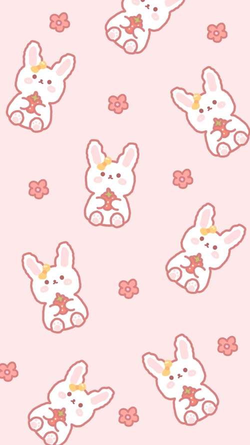 可爱卡通小兔手机壁纸聊天背景