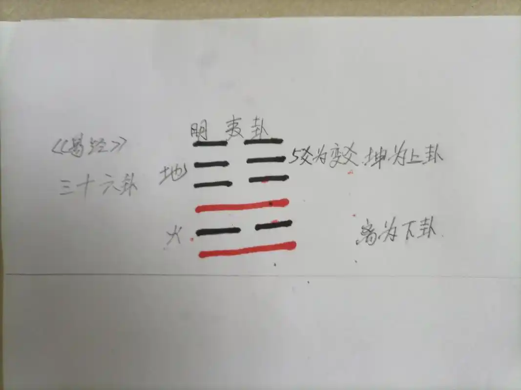 周易#易经#易友学易#《易经》三十六卦:地火明夷卦:  明夷卦爻辞的