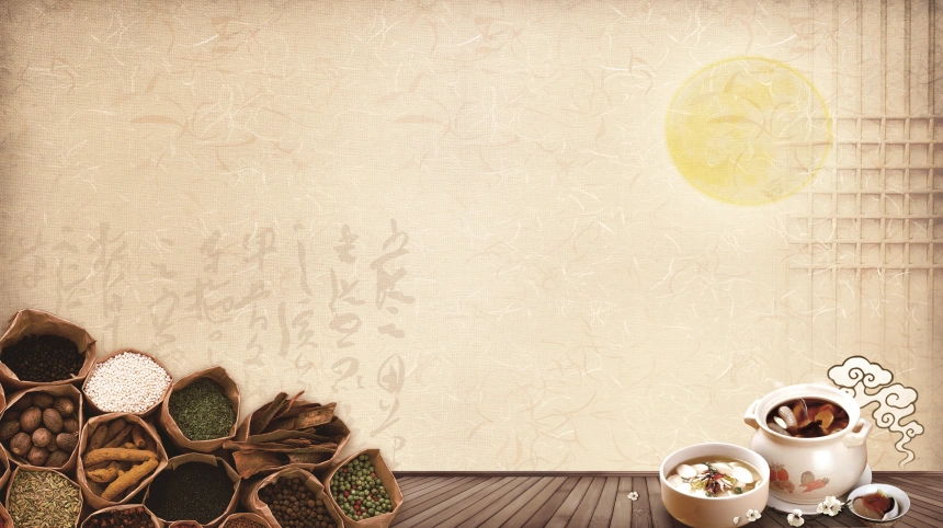 古典药材膳食养生背景素材