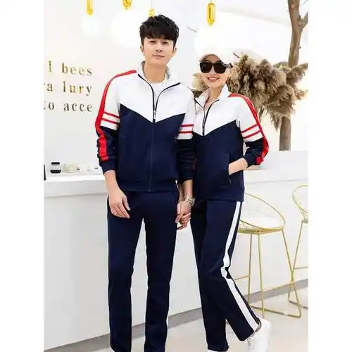 春秋季初中生校服高中生宽松班服套装三件套长袖运动服中学生冬装