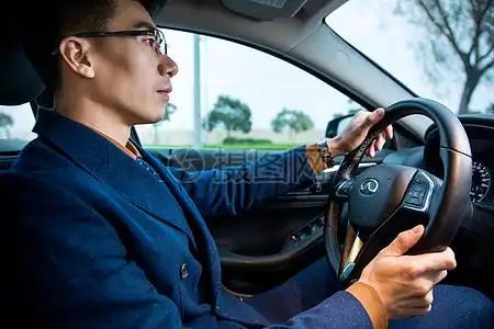 驾车的男模特背景