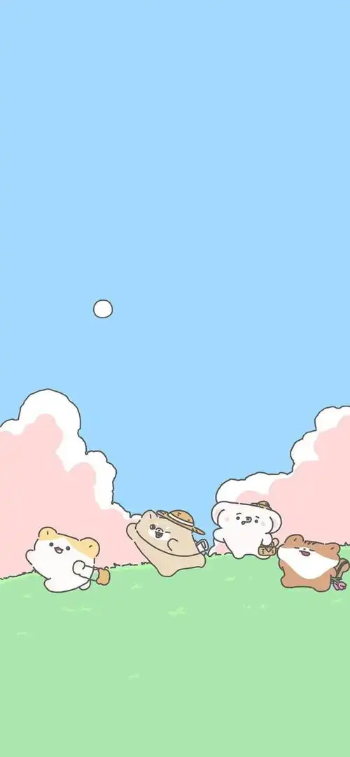 超多温柔可爱小清新插画壁纸