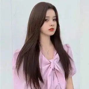 假发女长直发内扣中分图片