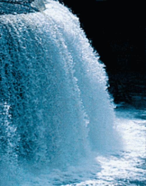 瀑布壮观漂亮蓝色gif动图_动态图_表情包下载_soogif