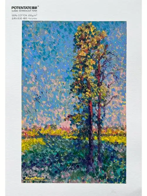 油画棒点彩风景破天荒详细图文步骤解说