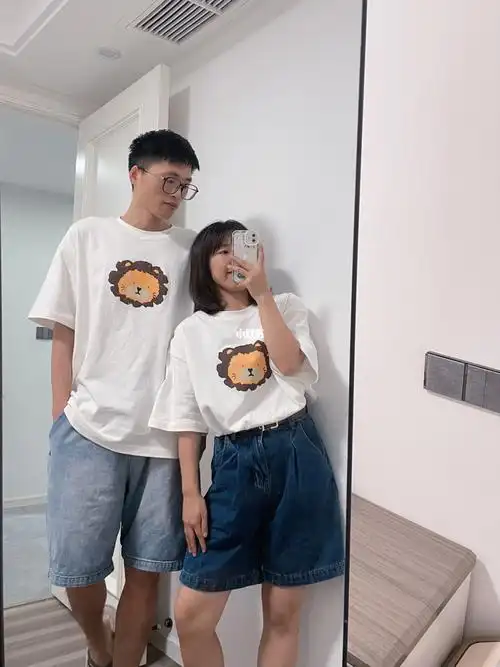 155和180|情侣穿搭|情侣t恤 ur小狮子系列t