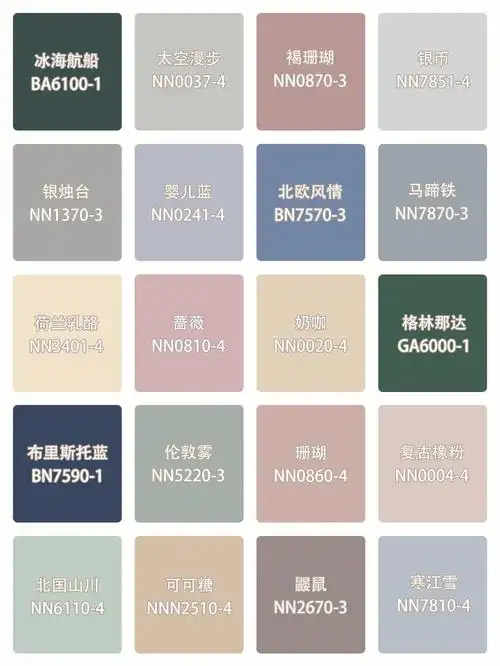 本篇笔记94给大家整理了立邦详细的乳胶漆色系合集98