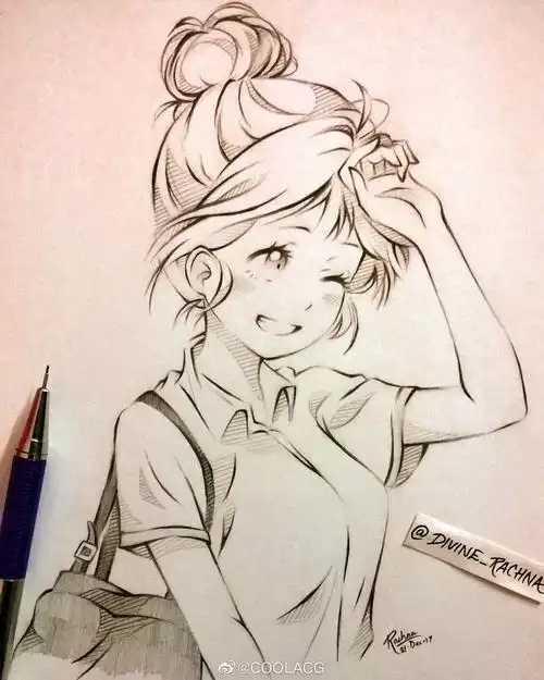 插画教程」零基础学素描动漫人物素描教程求漫画人物手稿,要铅笔画