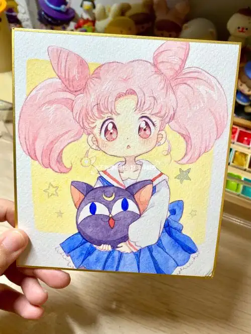 美少女战士小小兔水彩临摹教程