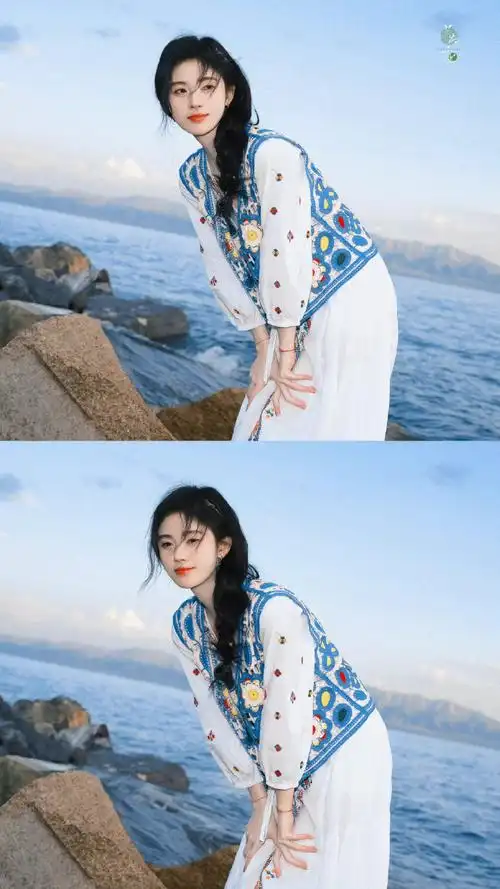 鞠婧祎海边随拍vlog