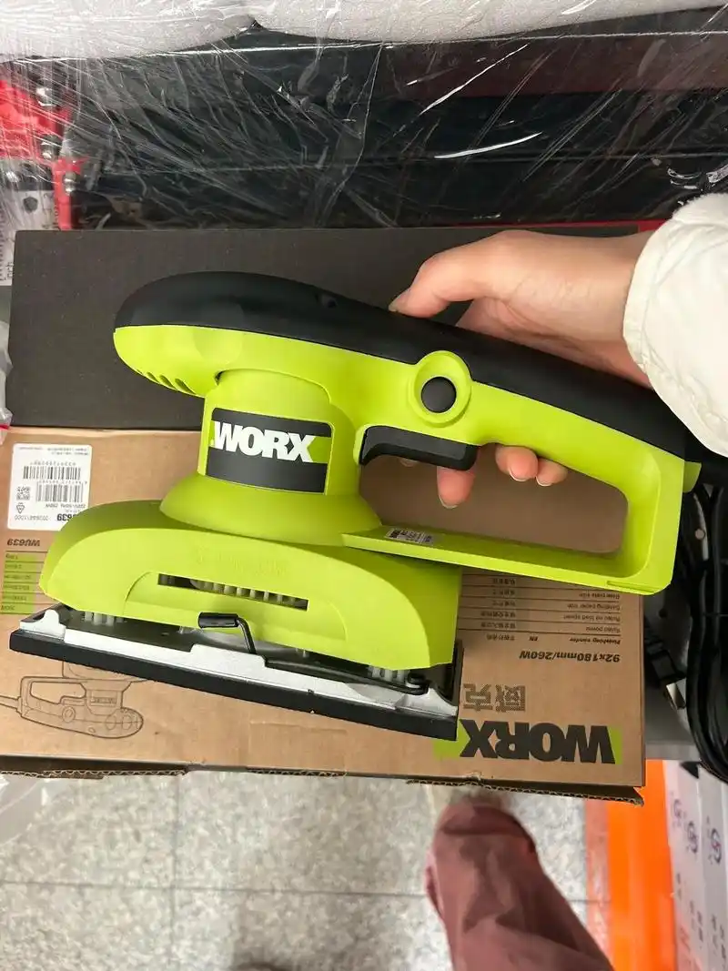 威克士平板砂光机打磨机,木工电动打磨抛光机工具磨光机,高效率 - 抖