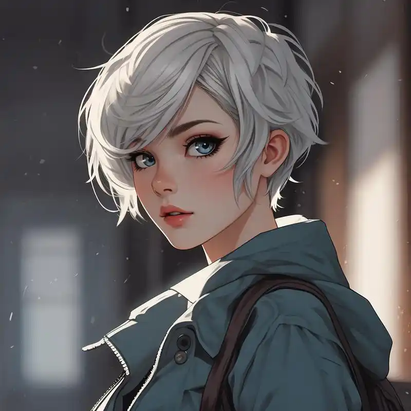 90超拽短发女生头像,个性又霸气99