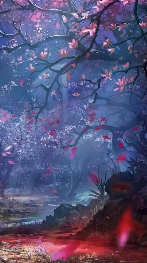 唯美古风插画,高清图片,手机锁屏桌面-壁纸族