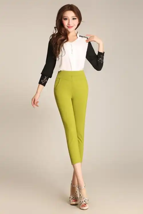 斯单奴高档面料女裤七分裤高腰四面弹力2015夏装新款斯丹奴正品