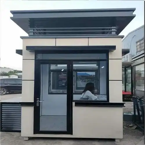 真石漆保安岗亭保温隔热欧式治安小区物业活动值班室别墅厂家定制