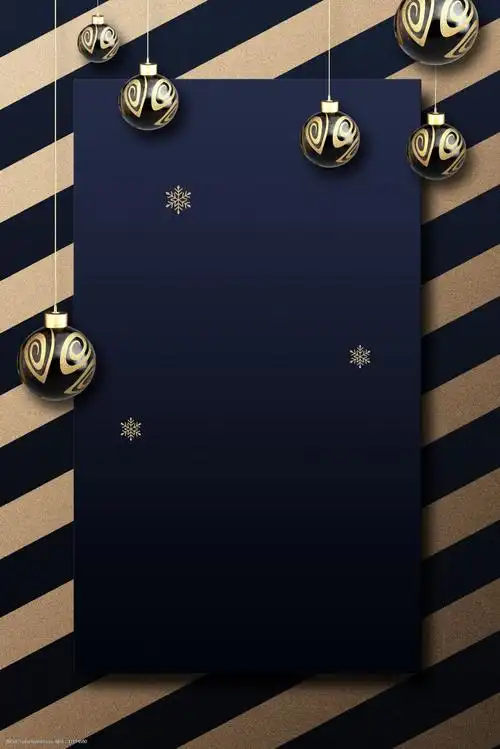 高档蓝色圣诞节主题贺卡背景素材