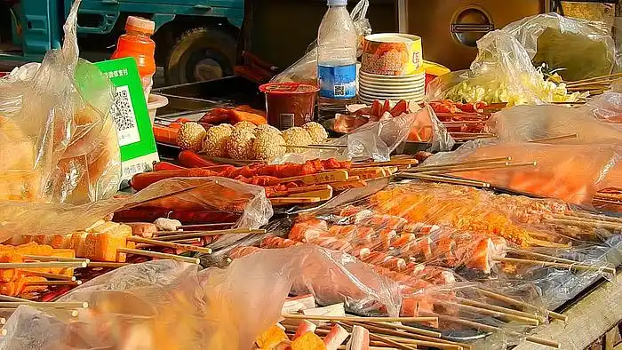 中国传统街头特色文化街边小吃油炸食品