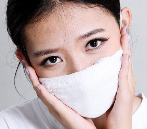 白色工业清洗加厚风沙防风粉尘纯棉48层口罩口罩