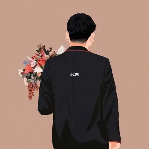 情侣背景捧花头像