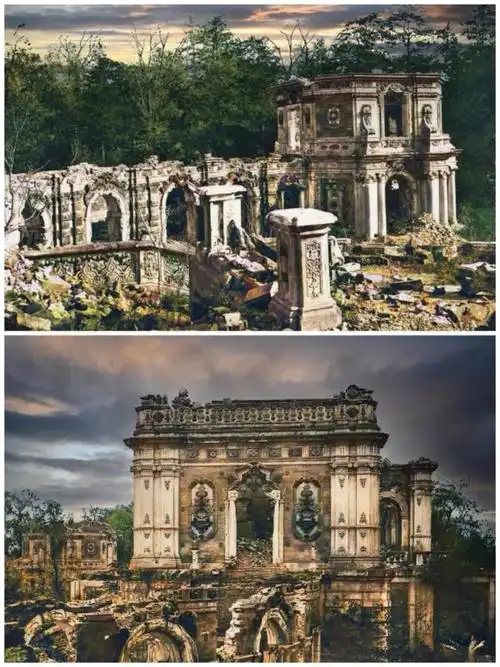 百年之前的圆明园罕见旧影,大火过后其实还有很多建筑,现在没了