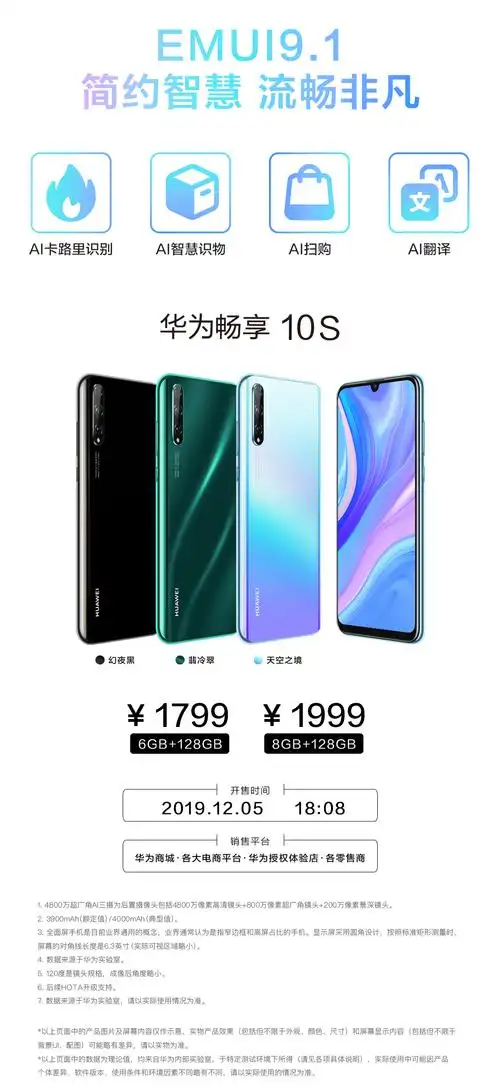 一张图读懂华为畅享10s一起解锁炫彩视界