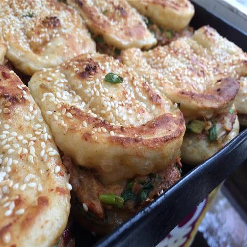 洪僖侨 湖北土特产仙桃邱记鲜肉锅盔现做天门猪油锅块小吃 500g 1份6