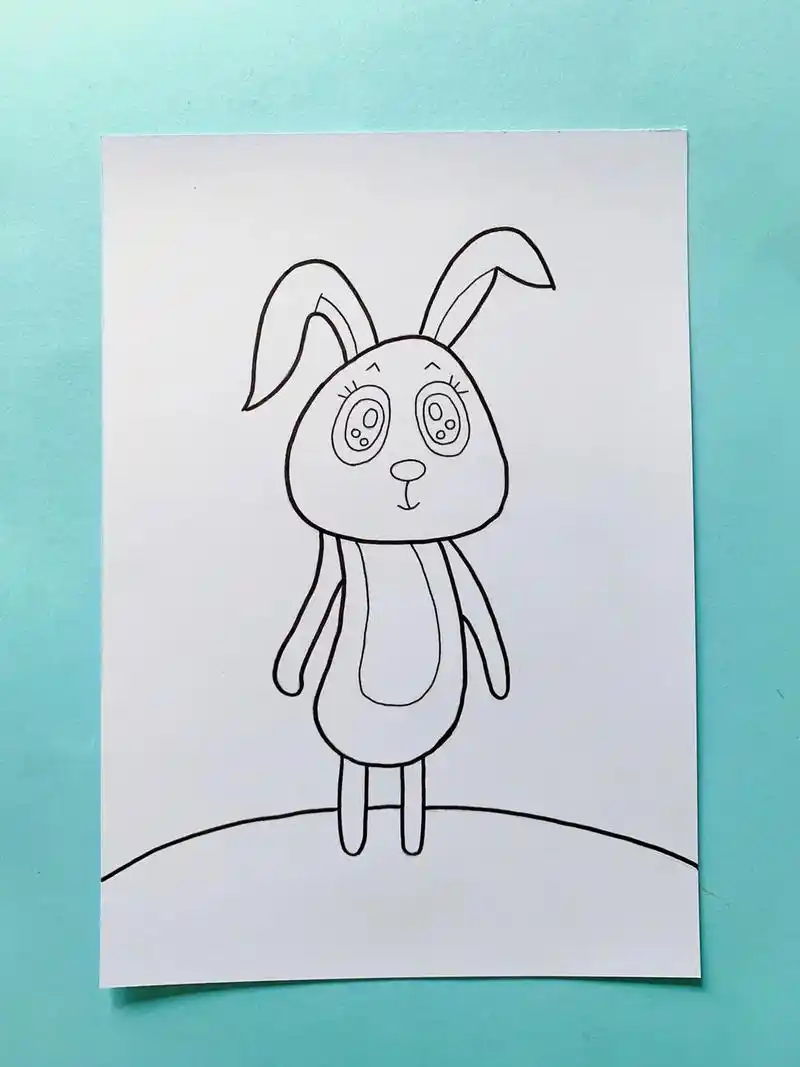 简单可爱的萌萌兔简笔画来啦,点赞收藏一起画吧!#创作 - 抖音