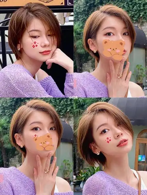 显白发色 北京发型 北京剪发清新甜美日系学生短发99小圆脸必备短发