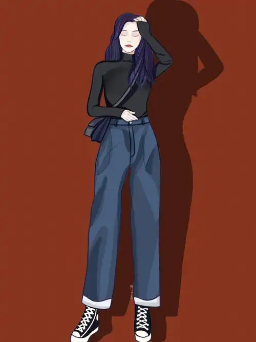 穿搭系列3穿搭手绘分享procreate