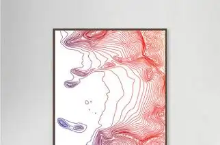 原创时尚风格彩色抽线条图案装饰画