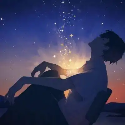 二次元男生头像蓝色系帅气