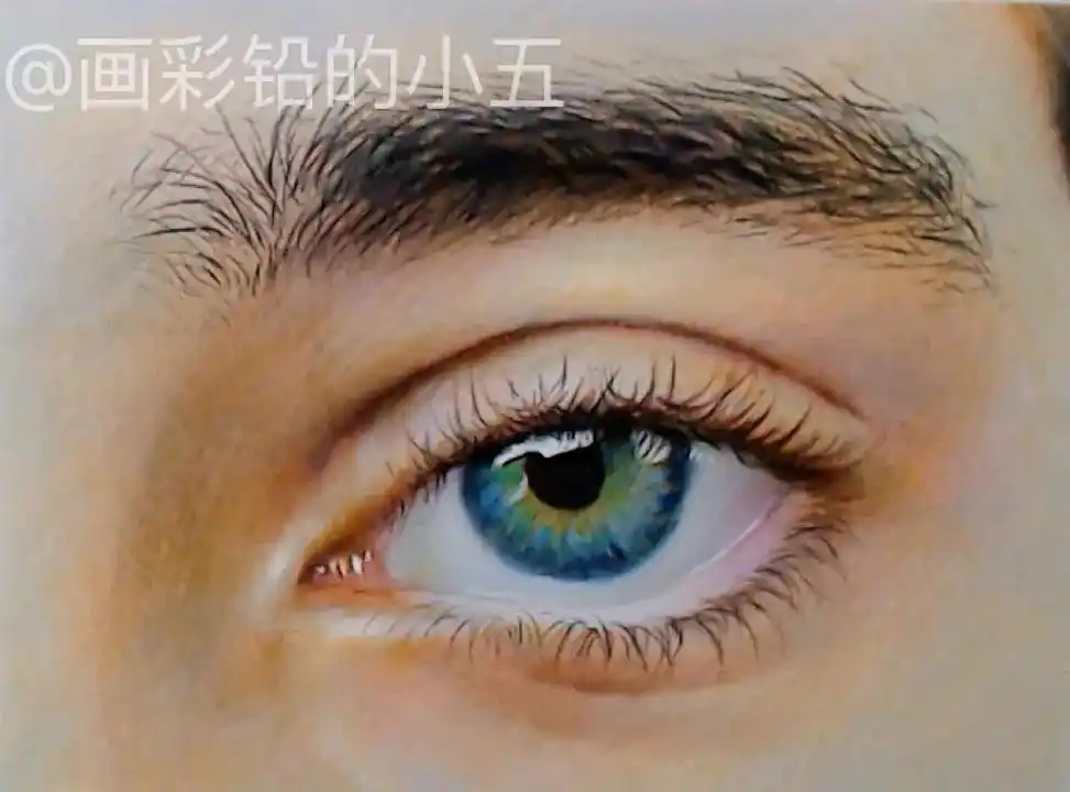 超详细的彩铅步骤图眼睛9915.#一起学画画 #眼睛画法 #彩 - 抖音