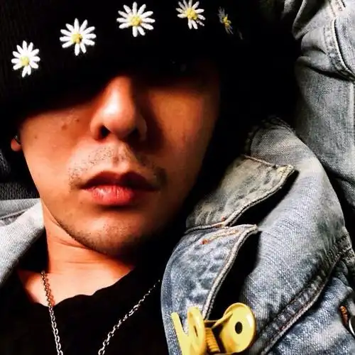 权志龙gd同款ins小菊花朵针织帽子雏菊图案毛线帽男女潮冬季保暖