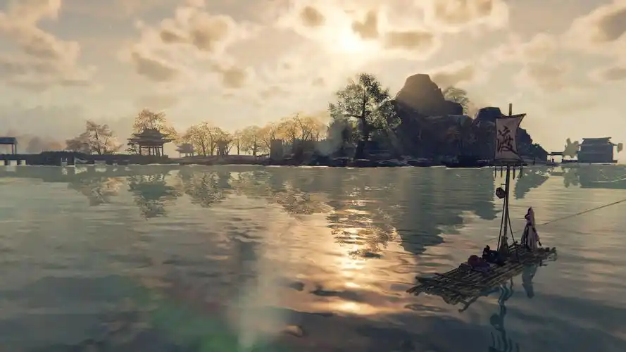 孤舟渡情锁屏壁纸图片_动态桌面壁纸图片_动态壁纸下载-元气壁纸