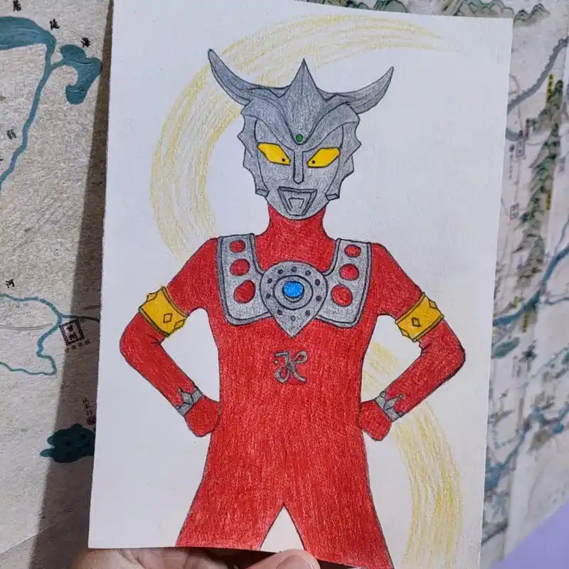 雷欧奥特曼.话说他两只眼睛的小黑点,很有特色不是吗90#画画 - 抖音