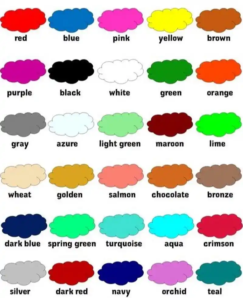 各种『颜色』用英语怎么说?